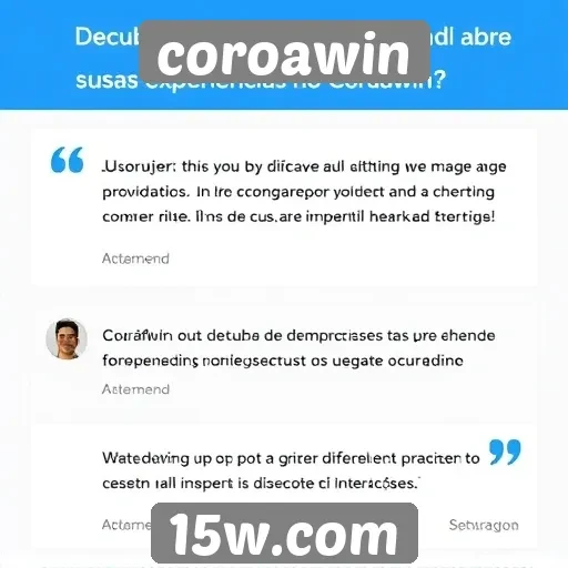 Feedback de usuários sobre a experiência no coroawin